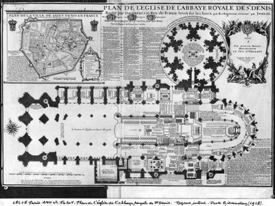 Plan of the Church of the Royal Abbey of St. Denis with the Valois Tower, 1705 by Charles Inselin